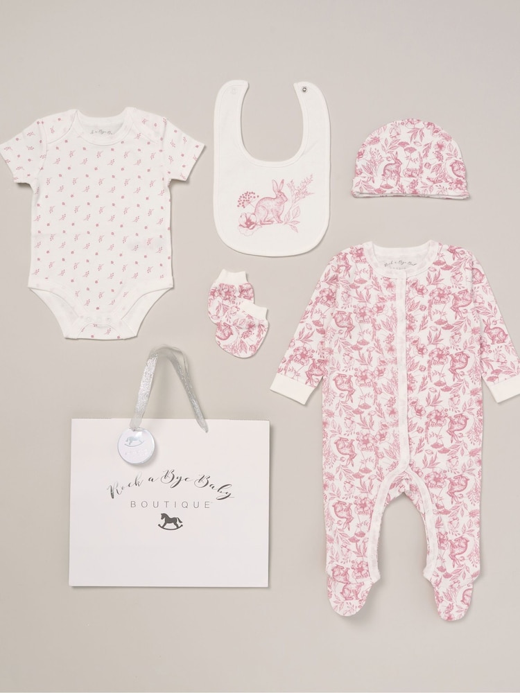 Rock-A-Bye Baby Boutique 100% Cotton 5-Piece Printed Gift Set - Image 1 of 6
