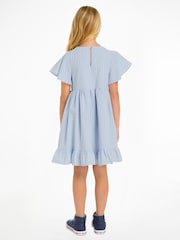 Tommy Hilfiger Blue Girls Gingham Puff Dress - Image 2 of 6