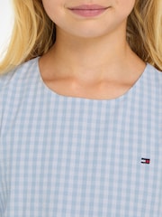 Tommy Hilfiger Blue Girls Gingham Puff Dress - Image 3 of 6
