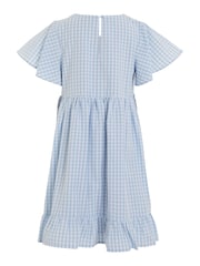 Tommy Hilfiger Blue Girls Gingham Puff Dress - Image 5 of 6
