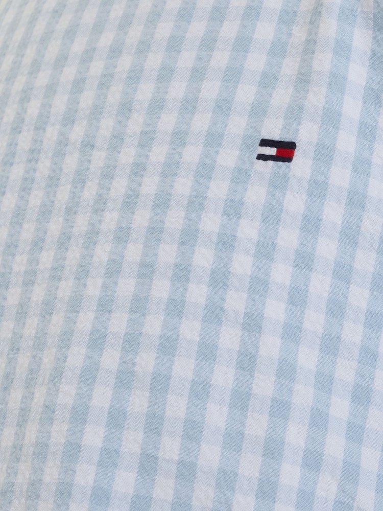 Tommy Hilfiger Blue Girls Gingham Puff Dress - Image 6 of 6