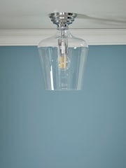 Laura Ashley Chrome Ockley Ceiling Flush Fitting Light - Image 2 of 6