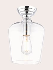 Laura Ashley Chrome Ockley Ceiling Flush Fitting Light - Image 3 of 6