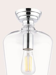 Laura Ashley Chrome Ockley Ceiling Flush Fitting Light - Image 5 of 6