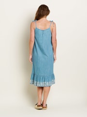 Brakeburn Blue 100% Cotton Darla Midi Dress - Image 2 of 4
