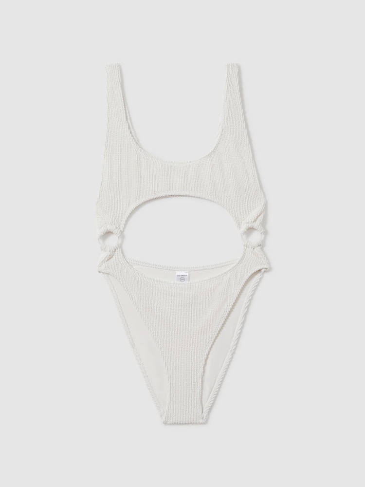 Good American Cloud White Cut-Out Swimsuit - Image 2 of 5