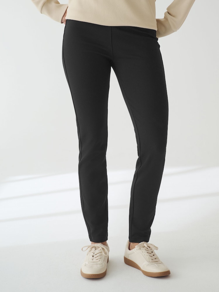Black Fleece Lined Leggings - Image 3 of 8