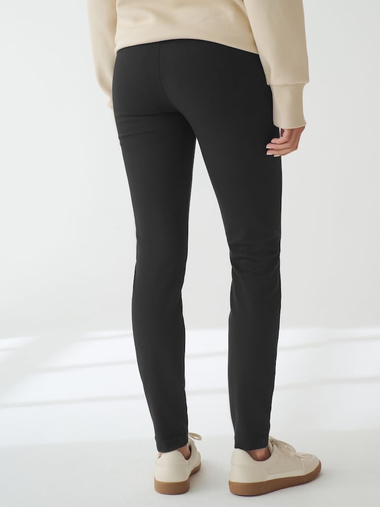 Black Fleece Lined Leggings - Image 4 of 8