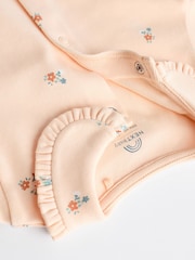 Cream/Blue Baby Collared 100% Cotton Sleepsuit (0mths-2yrs) - Image 9 of 13