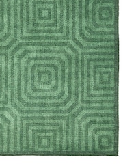 Laurence Llewelyn-Bowen Green Cassetino Stripe Washable Flat Weave Rug - Image 4 of 6