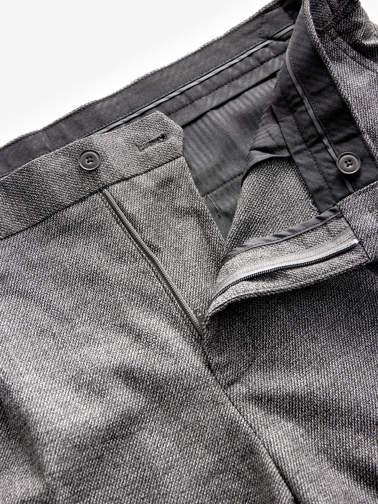 Brown Slim Tapered Fit Textured Side Adjuster Trousers - Image 11 of 11