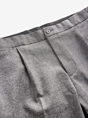 Brown Slim Tapered Fit Textured Side Adjuster Trousers - Image 8 of 11
