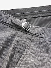 Brown Slim Tapered Fit Textured Side Adjuster Trousers - Image 9 of 11