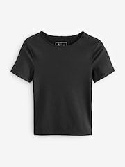 Black Short Sleeve Workout T-Shirt - Image 1 of 3