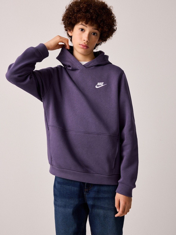 Nike Purple Raisin Club Fleece Overhead Hoodie - Image 2 of 7