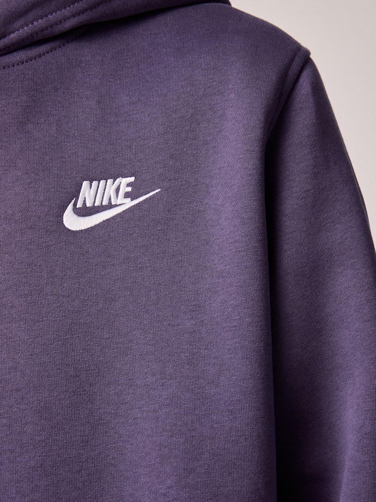 Nike Purple Raisin Club Fleece Overhead Hoodie - Image 7 of 7