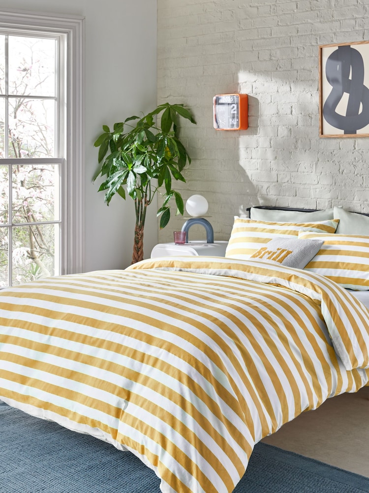 Novogratz Cosmina Stripe 100% Cotton Duvet Cover and Pillowcase Set - Изображение 1 из 4