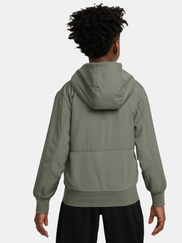 Nike Green Therma FIT City Utility EasyOn Winterized Zip Through Hoodie - Image 2 of 4