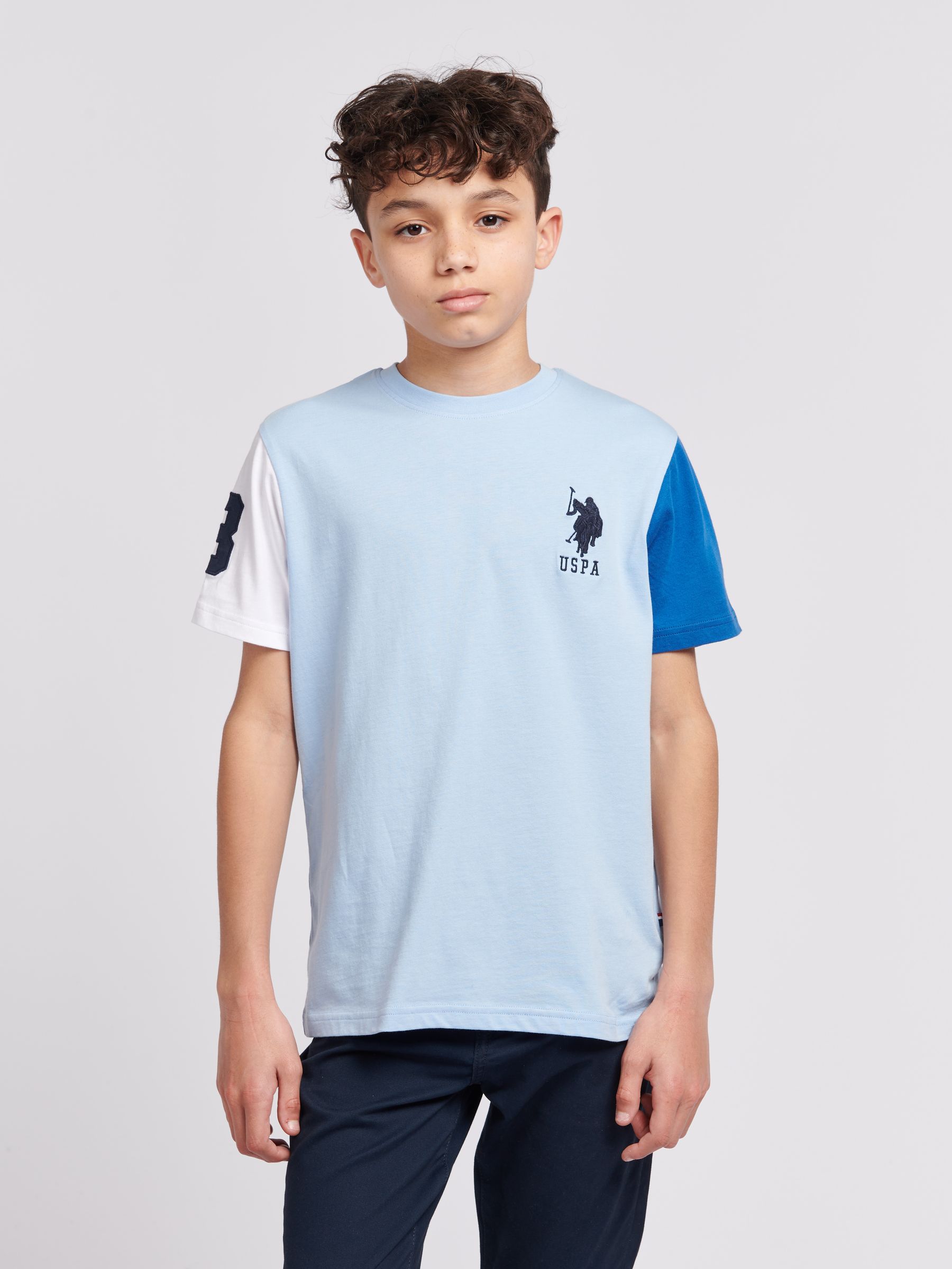 Buy U.S. Polo Assn. Blue Sky Boys Player 3 100% Cotton T Buy U.S. Polo Assn. Blue Sky Boys Player 3 100% Cotton T