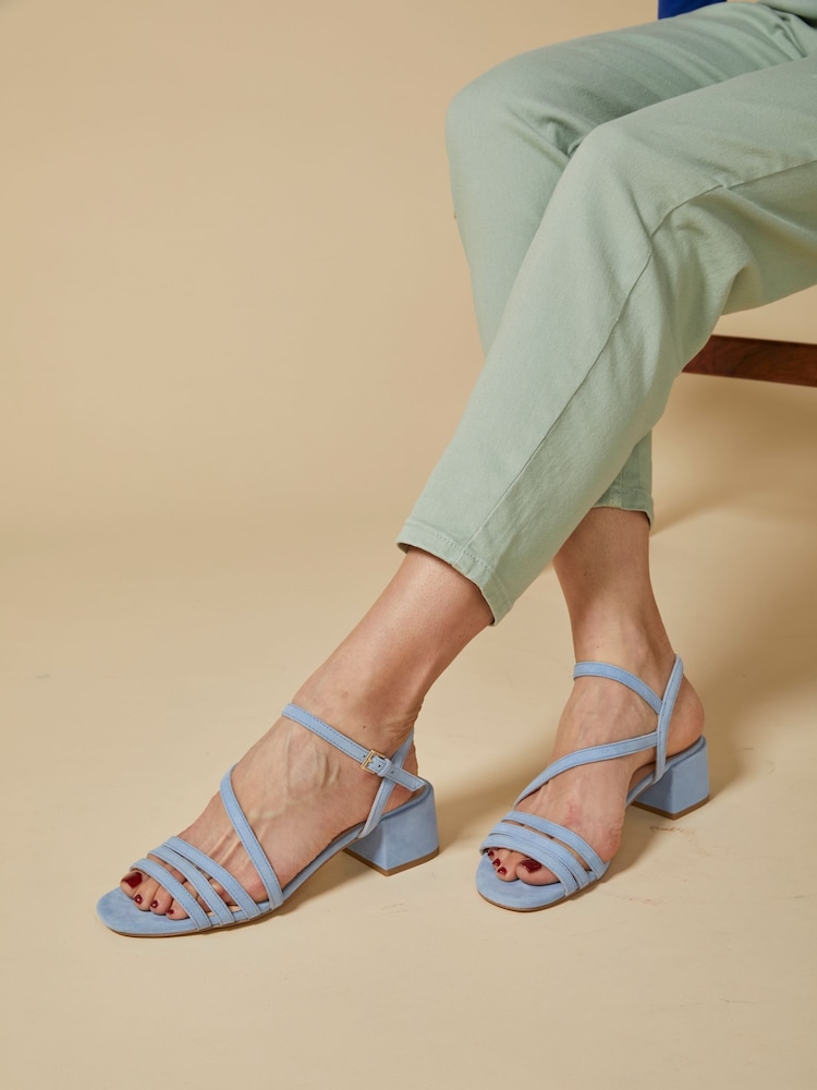 Hellblau - Jones Bootmaker Ginette2 Heeled Leather Sandals - Bild 1 von 6