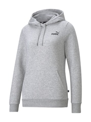 Puma Grey Womens Essentials Small Logo Hoodie - Image 4 of 5