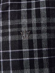 Black 100% Cotton Long Sleeve Corduroy Check Shirt - Image 8 of 8