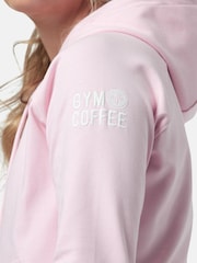 Gym + Coffee Pink Womens Chill Pullover Hoodie - Image 3 of 6
