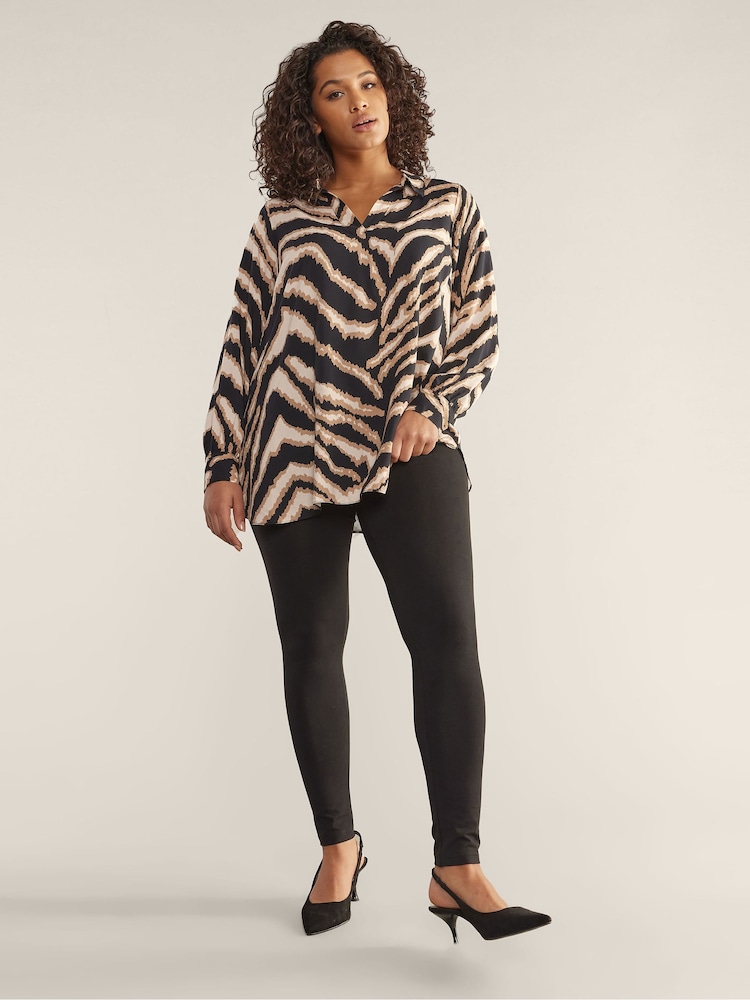 Evans Cotton Elastane Full Length Leggings - Image 1 of 3