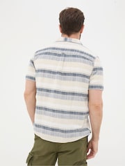 FatFace Blue Short Sleeve Milo Stripe Shirt - Image 2 of 5