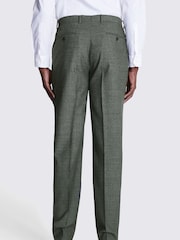 MOSS Green Regular Fit Puppytooth Trousers - Image 2 of 3