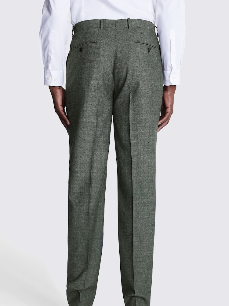 MOSS Green Regular Fit Puppytooth Trousers - Image 2 of 3