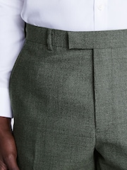 MOSS Green Regular Fit Puppytooth Trousers - Image 3 of 3
