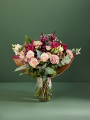 Pink/Purple Rose and Antirrhinum Fresh Flower Bouquet - Image 1 of 4