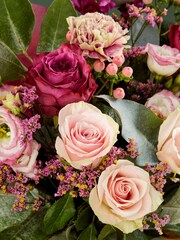 Pink/Purple Rose and Antirrhinum Fresh Flower Bouquet - Image 2 of 4