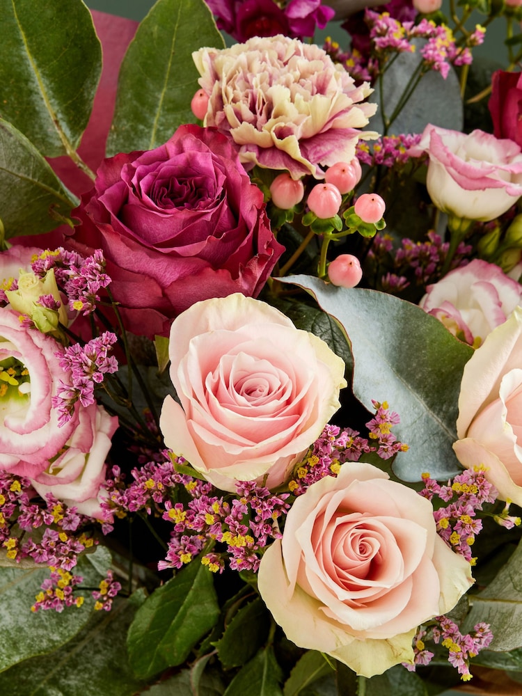 Pink/Purple Rose and Antirrhinum Fresh Flower Bouquet - Image 2 of 4