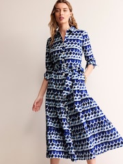 Boden Blue Flo Cotton Midi Shirt Dress - Image 2 of 6