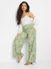 PixieGirl Petite Green Wide Leg Trousers - Image 1 of 5