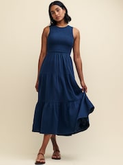 Nobody's Child Blue Plain Charlie Midaxi Dress - Image 1 of 5