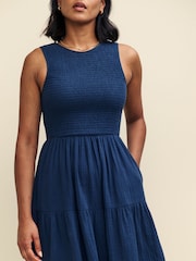 Nobody's Child Blue Plain Charlie Midaxi Dress - Image 4 of 5