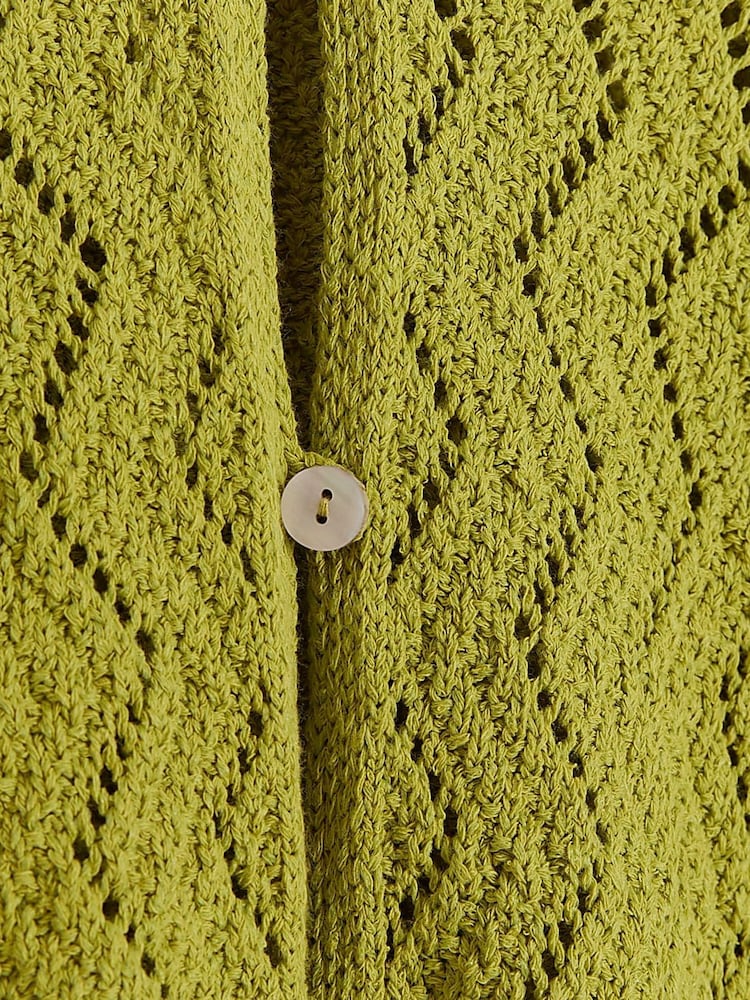 River Island Green Crochet Button Up Cardigan - Image 5 of 5 River Island Green Crochet Button Up Cardigan - Image 5 of 5