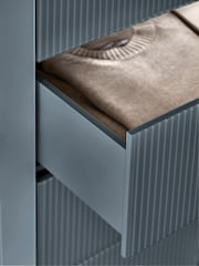 MADE.COM Blue Glass Eleni 5 Drawer Chest of Drawers - Image 4 of 4