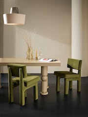 MADE.COM Set of 2 Pistachio Green Savea Dining Chairs in Velvet - Image 1 of 6