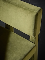 MADE.COM Set of 2 Pistachio Green Savea Dining Chairs in Velvet - Image 3 of 6