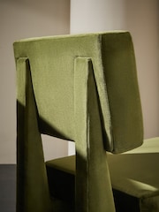 MADE.COM Set of 2 Pistachio Green Savea Dining Chairs in Velvet - Image 4 of 6
