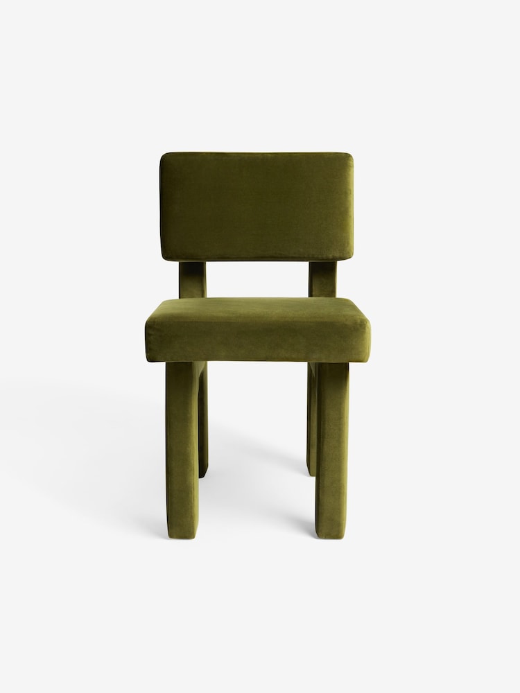 MADE.COM Set of 2 Pistachio Green Savea Dining Chairs in Velvet - Image 6 of 6