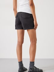 Schwarz - Hush – Kia – Shorts aus 100 % Baumwolle mit Waschung - Bild 3 von 5