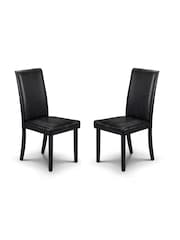 Julian Bowen Black Hudson Dining Chairs Set Of 2 - Image 1 of 3