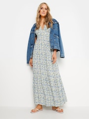 Long Tall Sally White Short Sleeve Ditsy Maxi Dress - Image 1 of 4