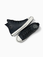 Converse Black Chuck Taylor TecTuff Leather Youth Trainers - Image 5 of 8