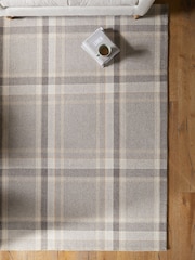 Grey Barton Check Rug - Image 2 of 5